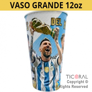 CAMPEONES DEL MUNDO VASO GRANDE 12 ONZAS x 8